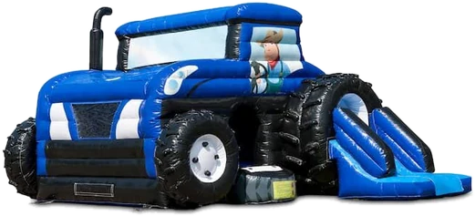 Hüpfburg im Traktor-Design